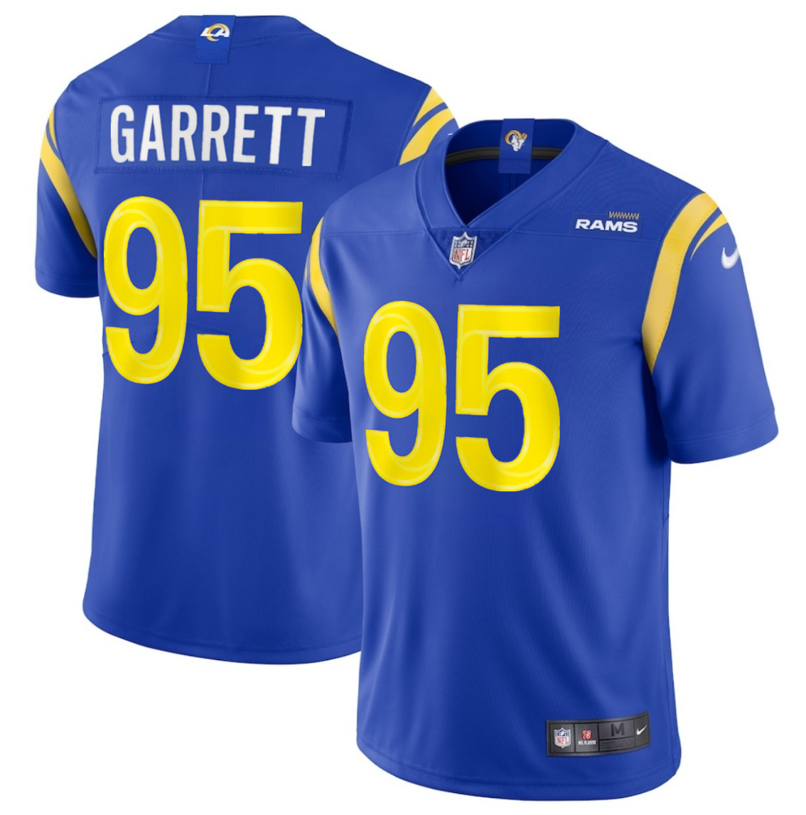 Men's Royal Los Angeles Rams #95 Myles Garrett 2026 Vapor Limited Stitched Football Jersey
